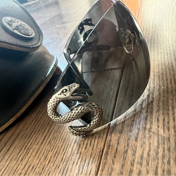 No Scratch RARE ED HARDY ORIGINAL RIMLESS SUNGLASSES VINTAGE EHS 005 WITH CASE - Picture 5 of 5